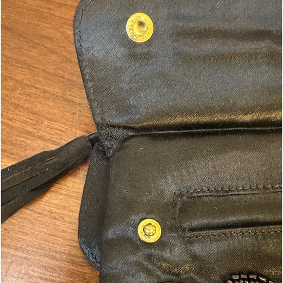 🌟2xHP🌟VTG 1960 Marie Antoinette of Paris Black Micro Bead Satin Evening Clutch - Picture 8 of 15